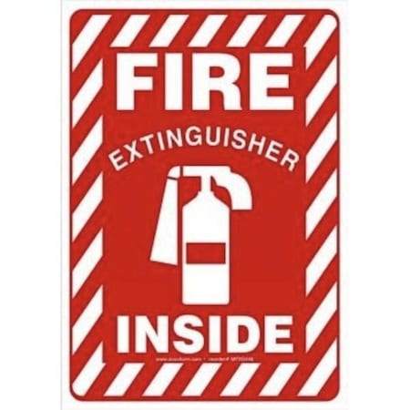 Accuform Safety Sign FIRE EXTINGUISHER INSIDE MFXG446XT